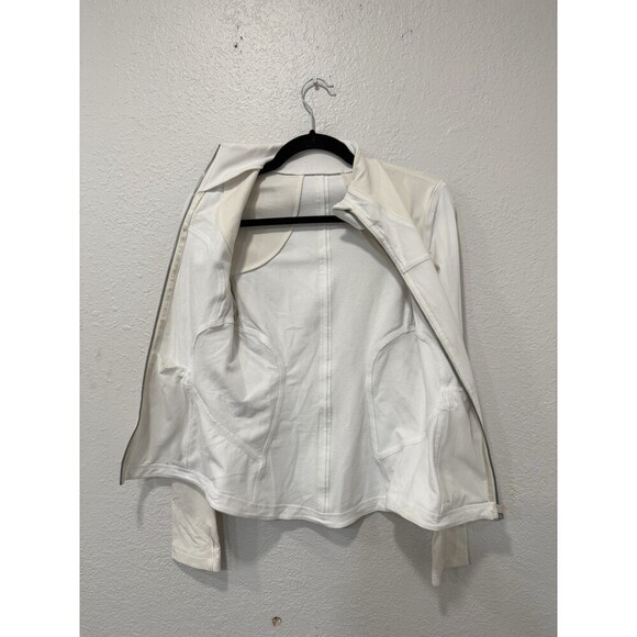 Lululemon Women Jacket 4 White Forme Nylon Spandex Activewear Long Sleeve - Picture 7 of 7